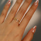 18K Gold Vermeil Diamond Star Ring