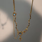 18K Real Gold Plated Deep Blue Moonstone Dangle Necklace