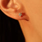 18K Gold Vermeil Diamond Flake Stud Earrings