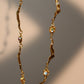 18K Real Gold Plated Multi Moonstones Wave Necklace