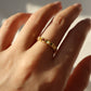 18K Gold Vermeil Color Gems Ring