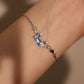 Platinum Plated Moonstone Moon Star Bracelet