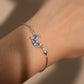 Platinum Plated Moonstone Moon Star Bracelet