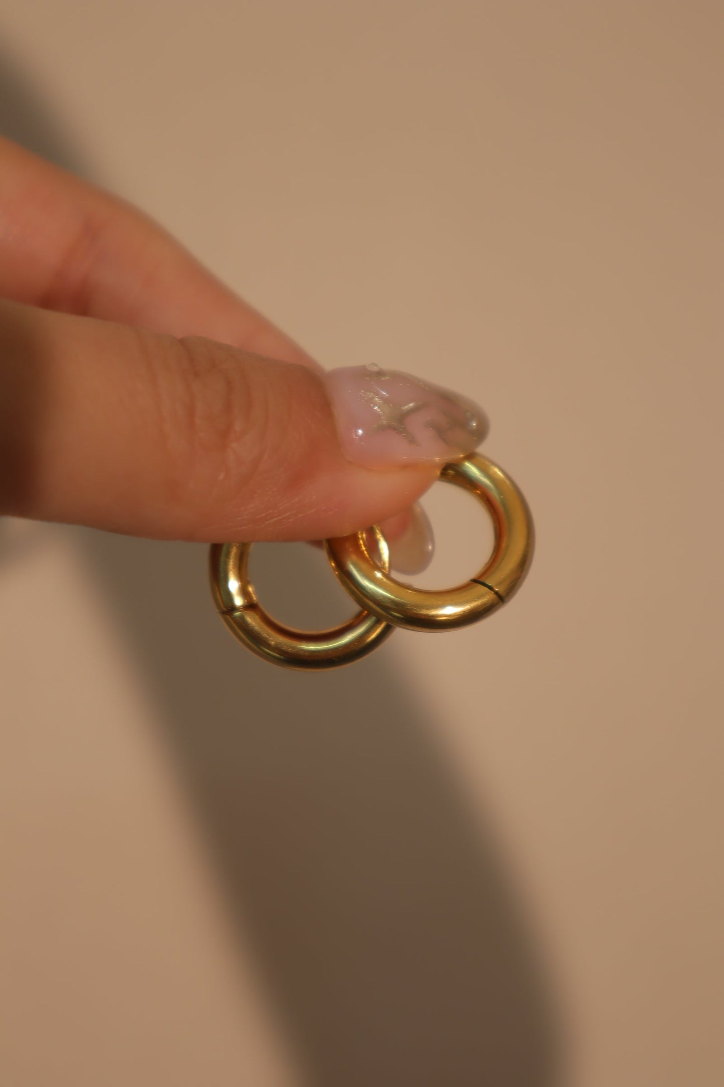 18K Real Gold Stainless Steel Classic Hoops Earrings