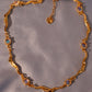 18K Real Gold Plated Multi Moonstones Wave Necklace