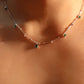 925 Sterling Silver Green Gems Necklace