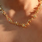 18K Real Gold Plated Multi Opal Twist Necklace