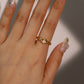 18K Real Gold Plated White Opal Ring