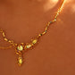 18K Real Gold Plated Opal Dangle Necklace