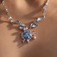 Platinum Plated Blue Shell Necklace