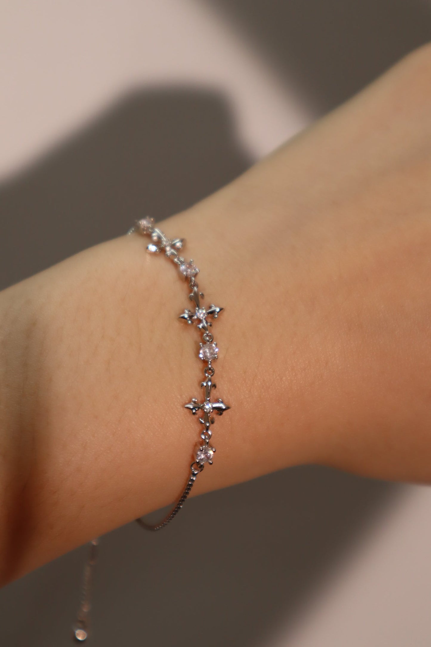 Multi Diamond Cross Bracelet