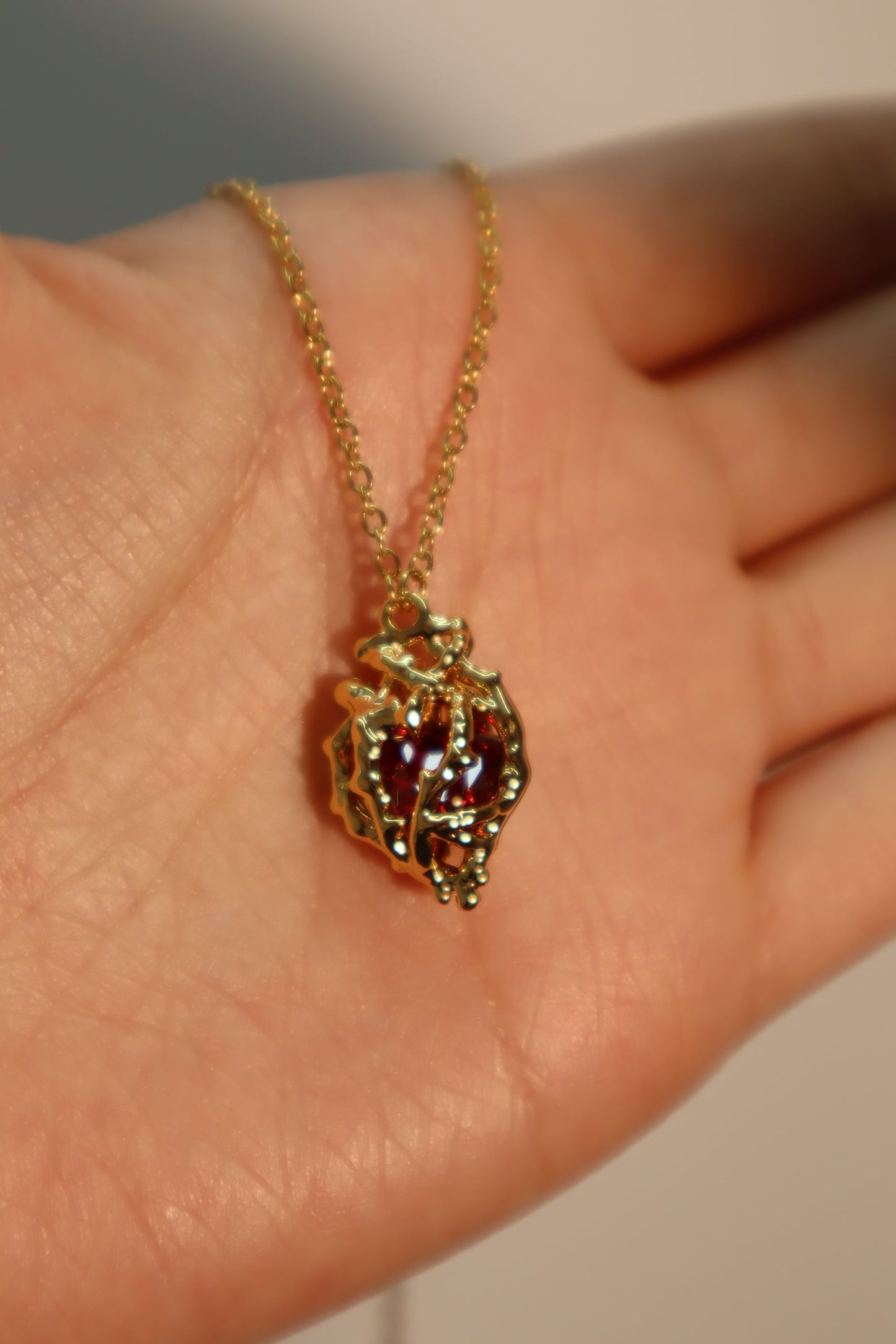 18K Real Gold Plated Heart Necklace