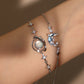 925 Sterling Silver Moonstone Saturn Star Bracelet