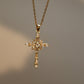 14K Real Gold Plated Eternal Cross Necklace