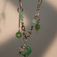 Platinum Plated Jade Dragon Necklace (EARRINGS INCLUDED)