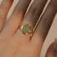 18K Real Gold Stainless Steel Natural Jade Ring