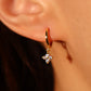 18K Gold Vermeil Lucky Leaf Hoop Earrings