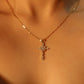 14K Real Gold Plated Eternal Cross Necklace