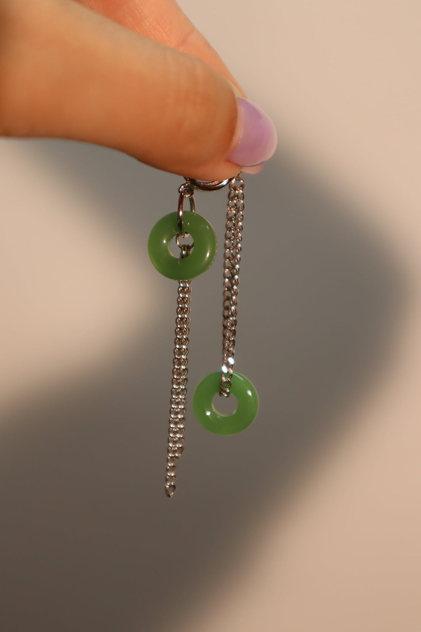 Platinum Plated Jade Dragon Necklace (EARRINGS INCLUDED)