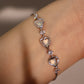 Platinum Plated Moonlight Glowing Heart Bracelet