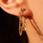 18K Gold Stainless Steel Chain Hoop Earrings