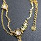 18K Real Gold Plated Opal Dangle Necklace