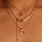 Starry Moonstone Necklace Trio Bundle
