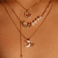 Starry Moonstone Necklace Trio Bundle