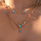 Deep Blue Moonstone Necklace Duo Pack